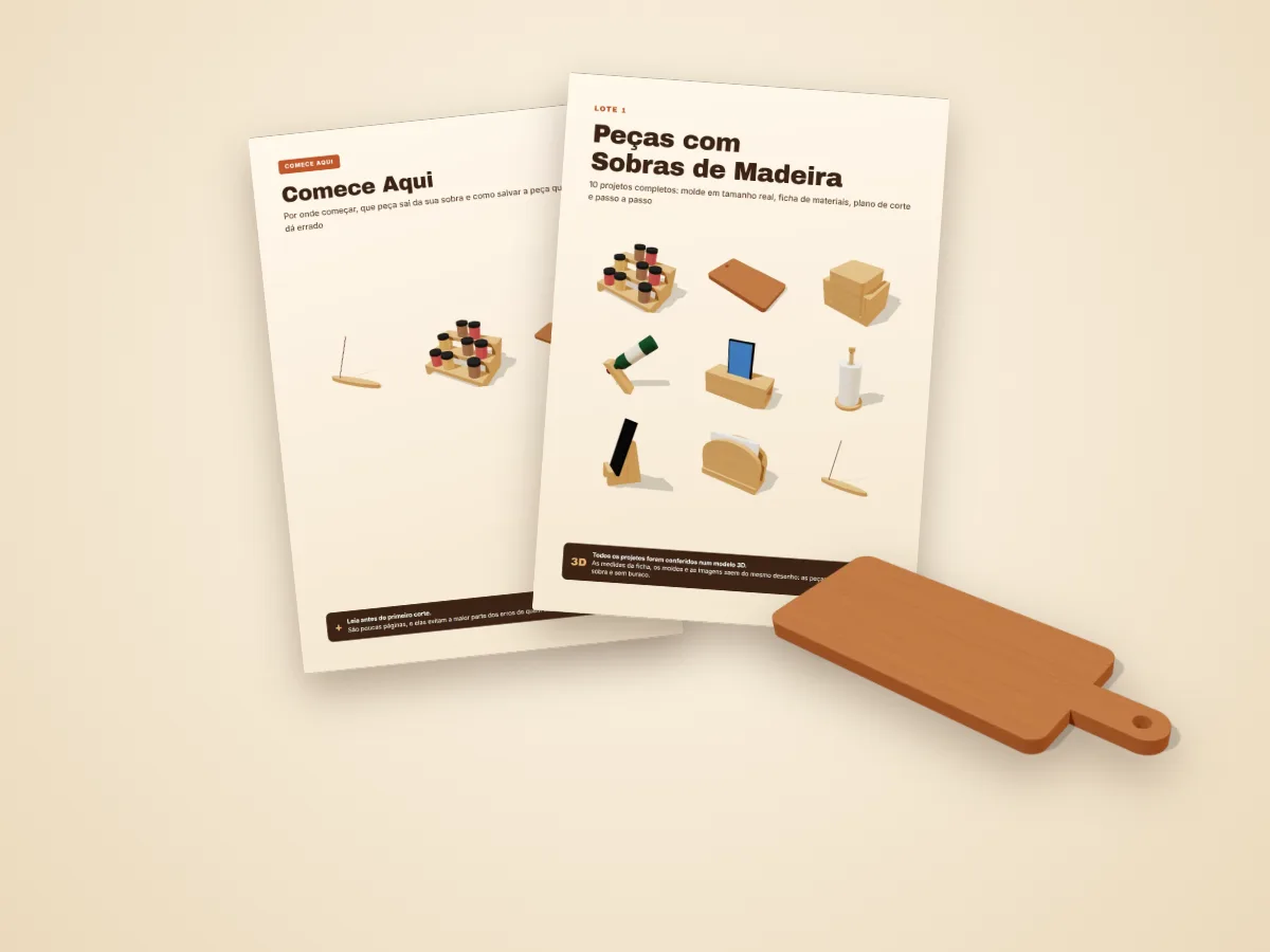 Material Peças com Sobras de Madeira
